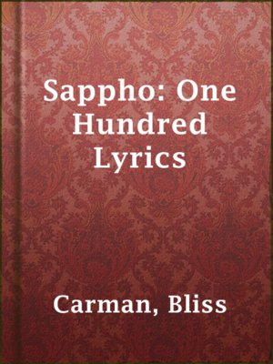 cover image of Sappho: One Hundred Lyrics